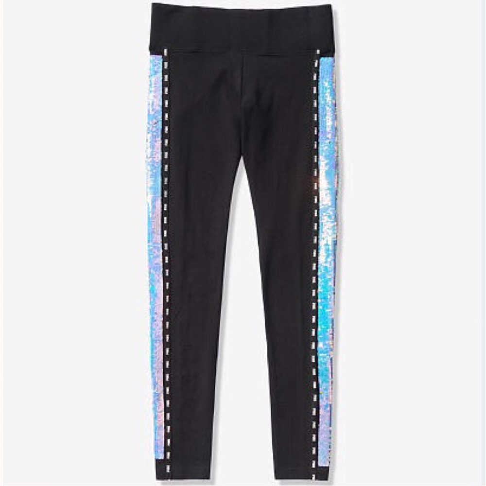 PINK VICTORIA’S SECRET FLIP SEQUIN BLING LEGGING - Picture 2 of 2